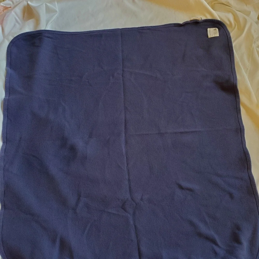 Burt's Bees Baby Infant‎ Navy Blue Burts Bees Receiving Blanket Waffle Knit